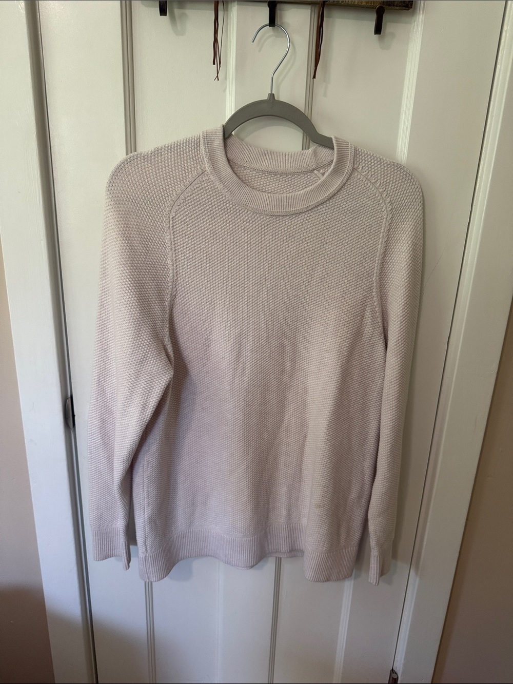 Lululemon Soft Knit Crewneck Sweater in Light pink